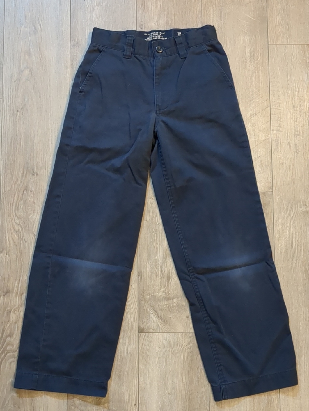 BOYS OLD NAVY VINTAGE WIDE LEG CHINOS (NAVY) SIZE 12 SLIM